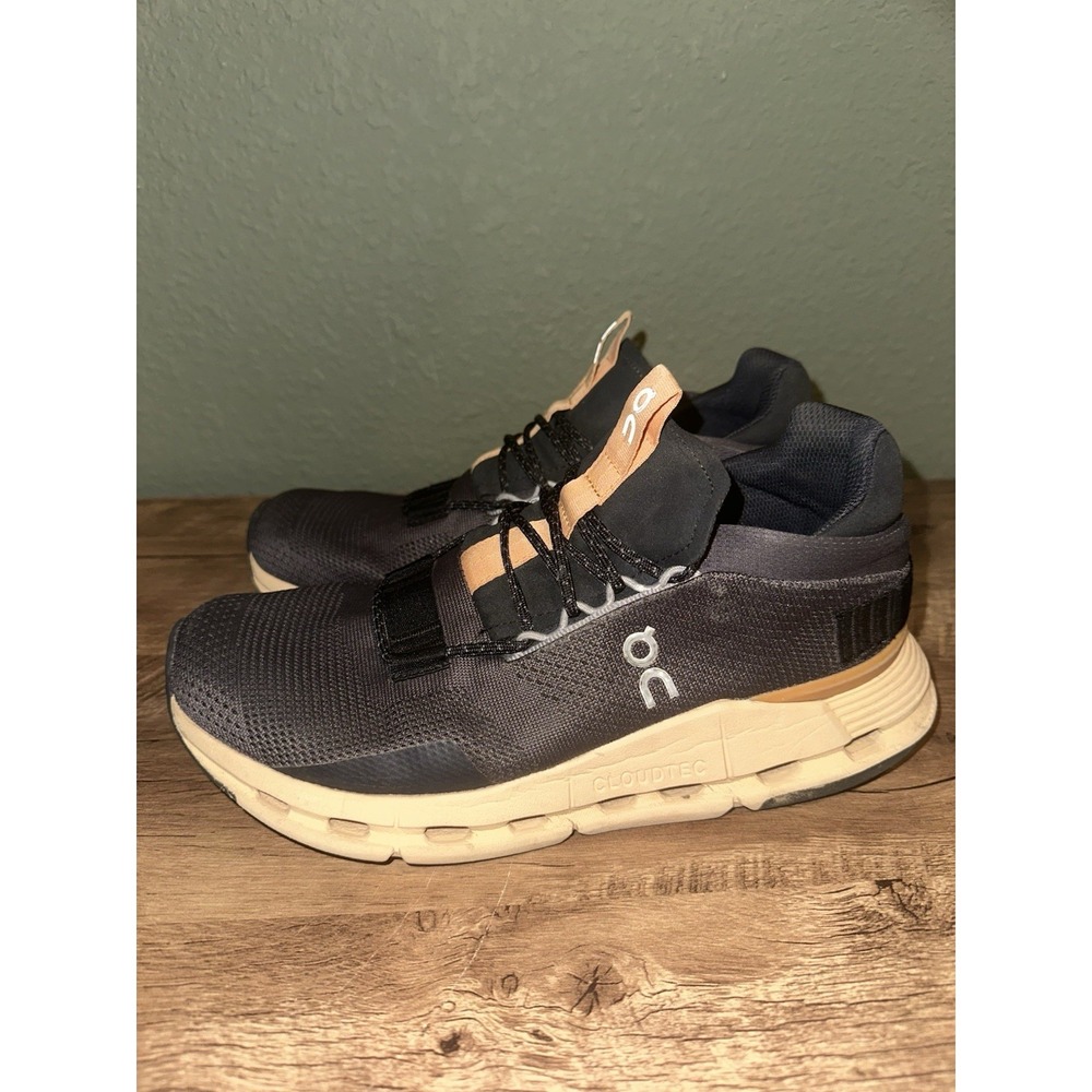 ON Cloud Cloudnova Black/Orange Peach Women's Run… - image 5